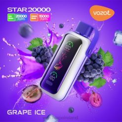 VOZOL Disposable Vape Price - VOZOL STAR 20000 6480404 GRAPE ICE
